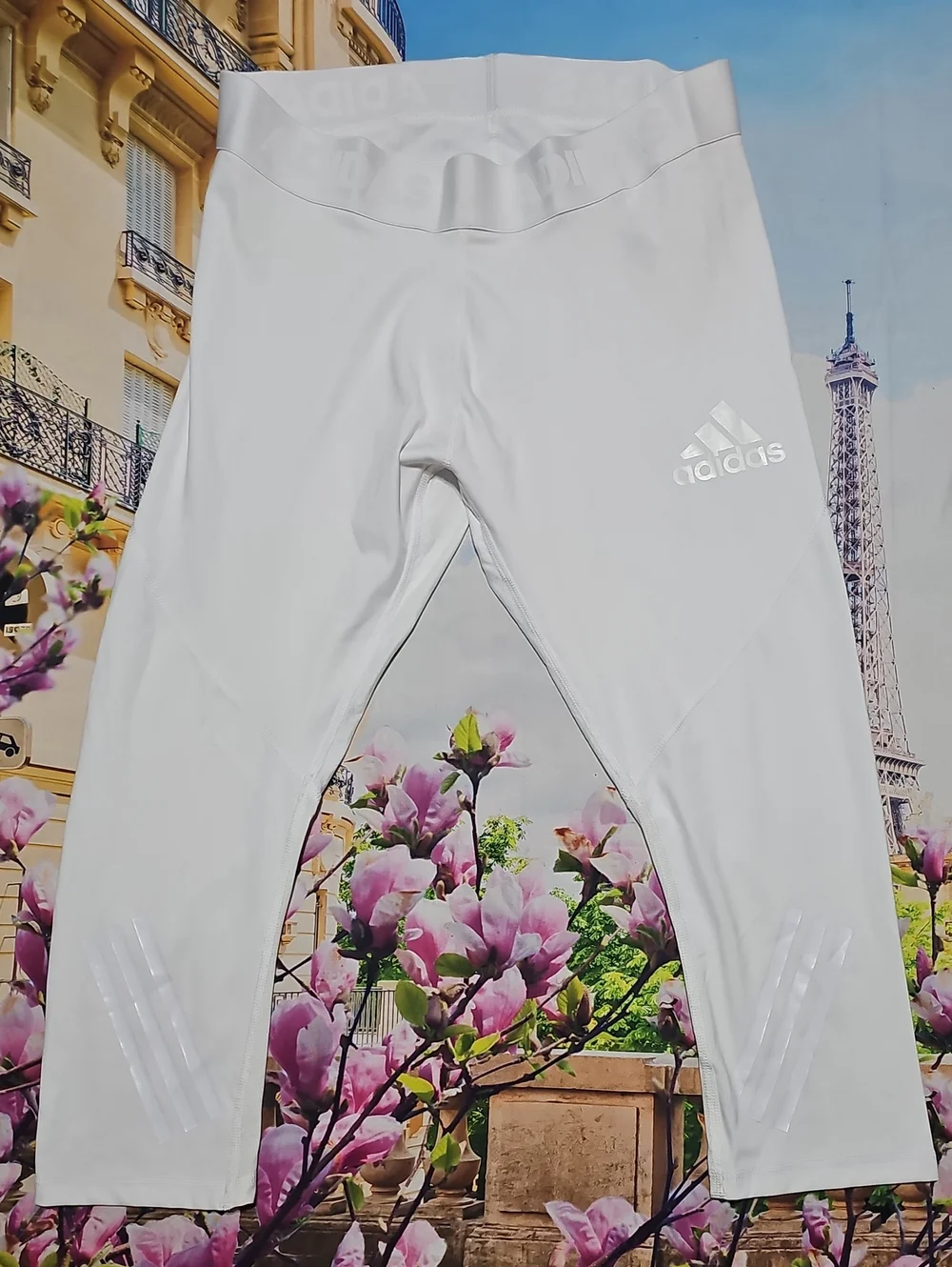Adidas White 3/4 Tights Alphaskin Size XL New